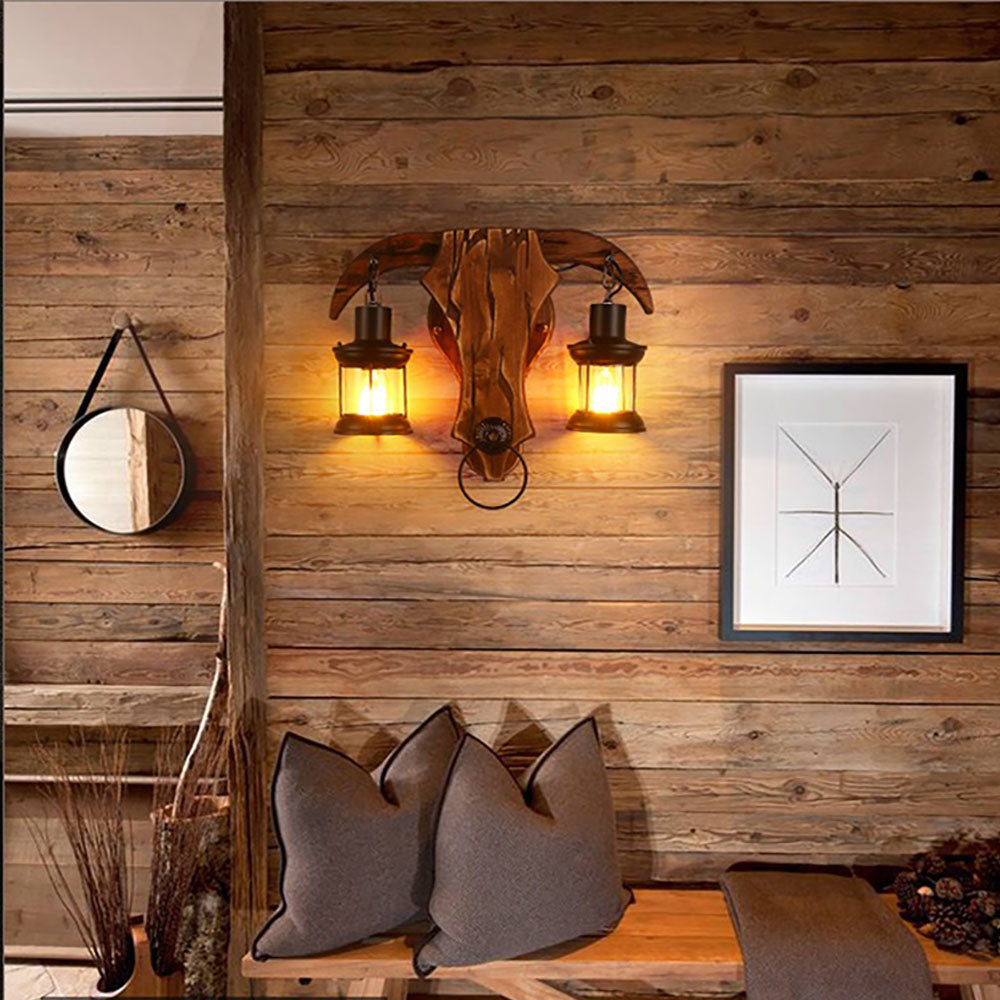 Double Lantern Wall Fixture - Antiquorix