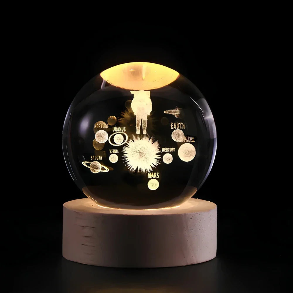 3D Engraved Crystal Ball - Celestia