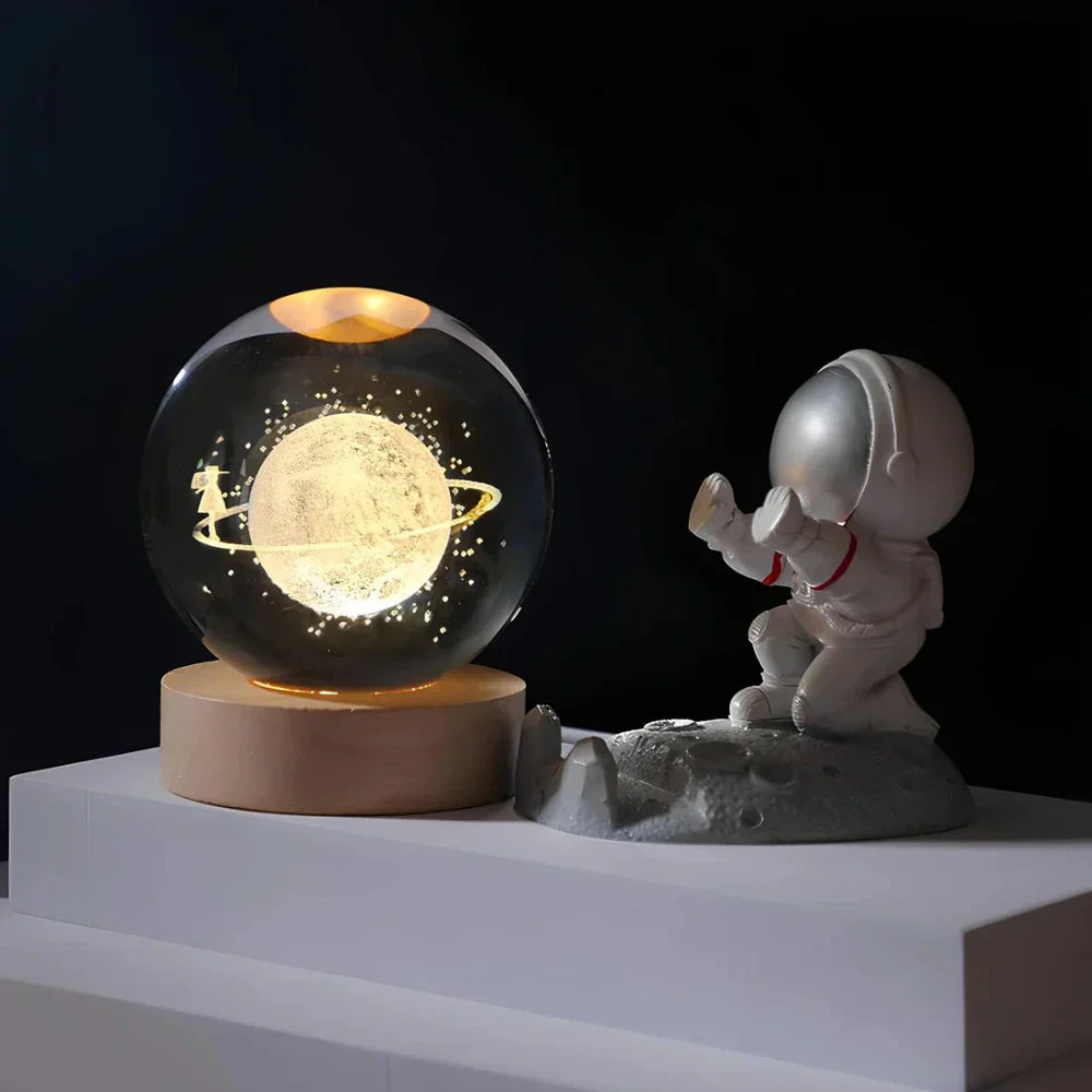 3D Engraved Crystal Ball - Celestia