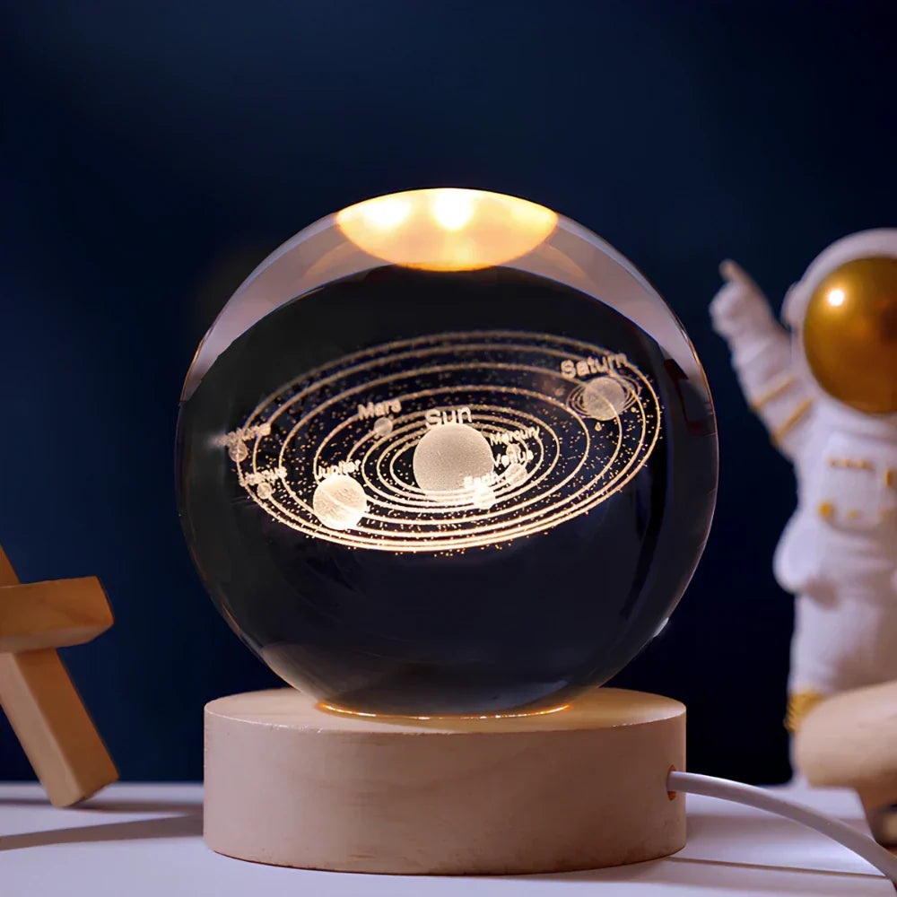 3D Engraved Crystal Ball - Celestia