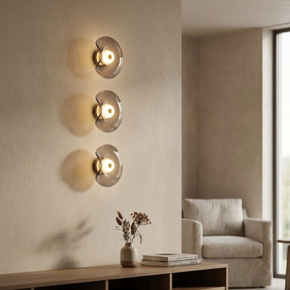 Amber Smoked Glass Wall Fixture - Luminarae