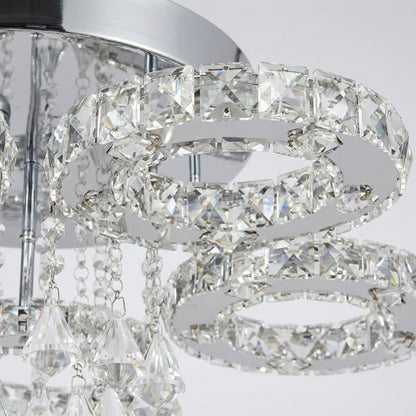 Ceiling Mounted Crystal Chandelier -  Aurellin