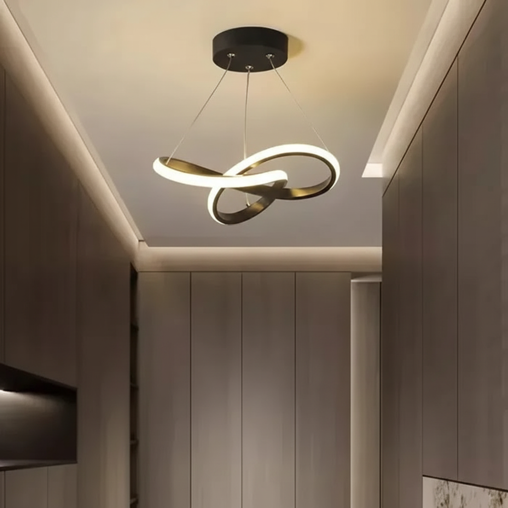 Hängende Wellenförmige Lampe - HaloWeave