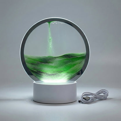 Modern Circular Sand Art Lamp -  AquaDrift