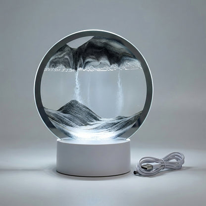 Modern Circular Sand Art Lamp -  AquaDrift