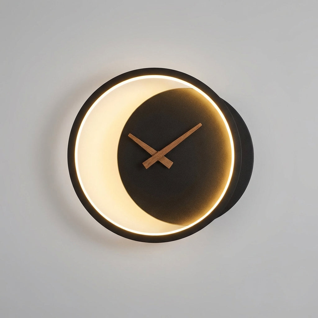 Modern LED Wall Clock Fixture - Glowchron