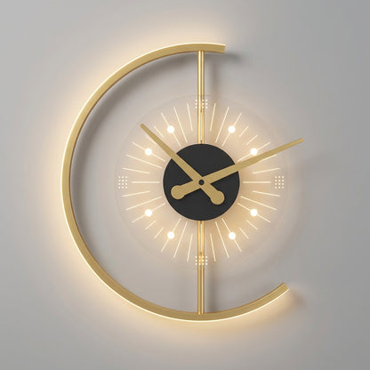Modern LED Wall Clock Fixture - Glowchron