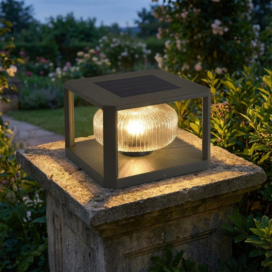 Modern Cube Post Light -  Solaraeon