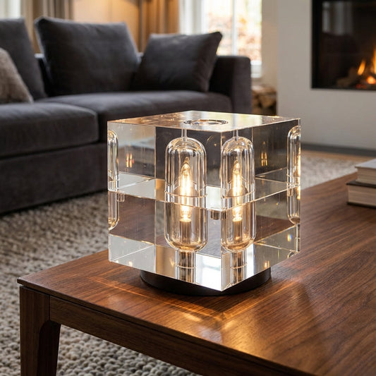 Modern Cube Table Lamp -  Crystalix
