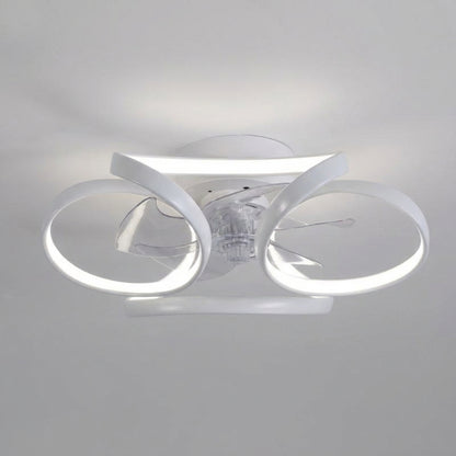 Modern Flush Mount Ceiling Fan Light -  Vintarao