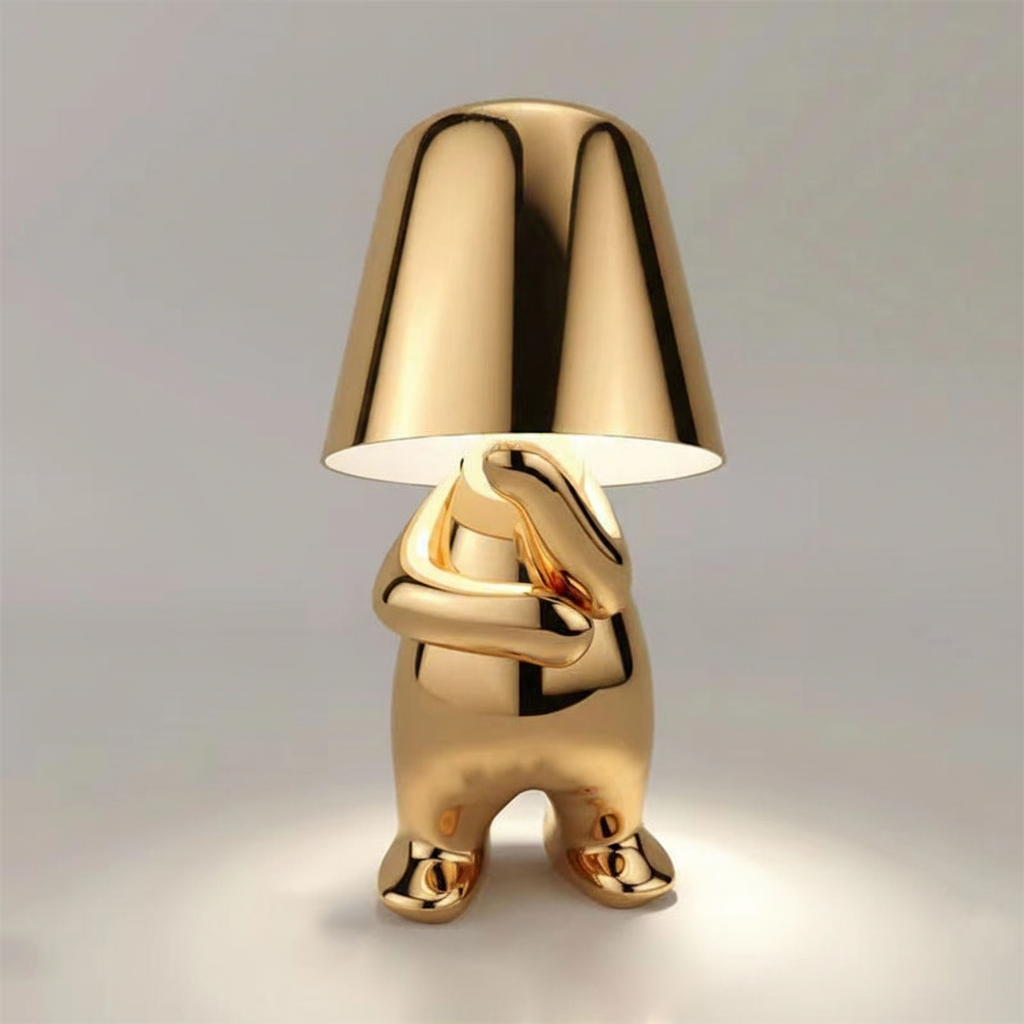 Moderne Tischlampe Metallfinish - AuraBuddy