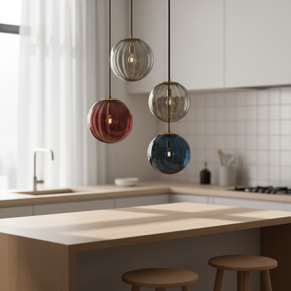 Moderne Glas Kugel Hängelampe -  LumaSphere