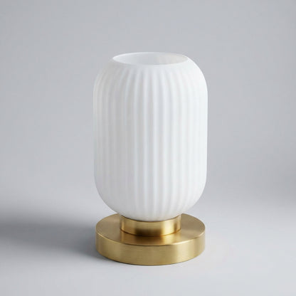 Ribbed Glass Table Lamp - Glintora