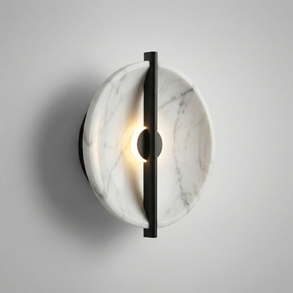 Round Marble Effect Sconce -  Marbelleo