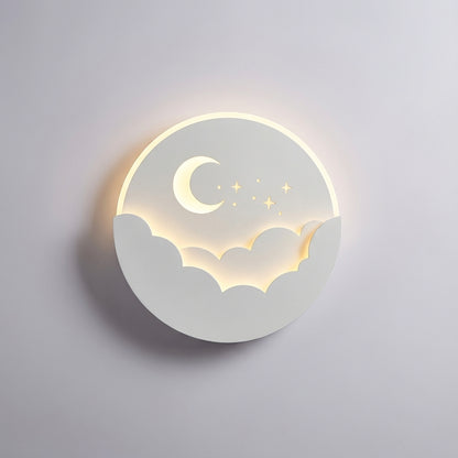 Round Moon And Stars Wall Light -  Skylume