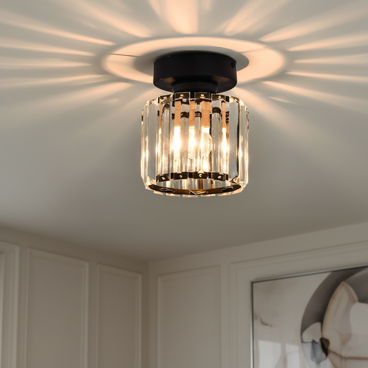 Semi Flush Kristall Deckenleuchte - Glanzara