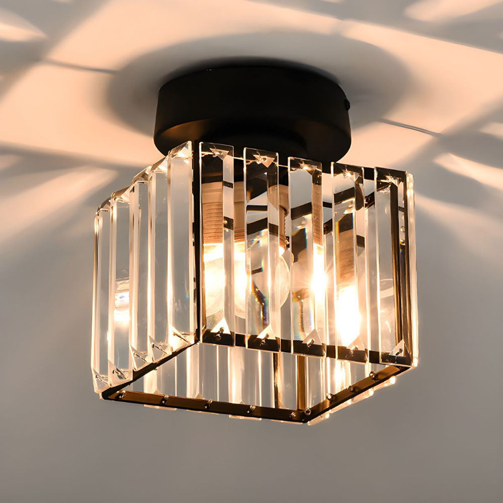 Semi Flush Kristall Deckenleuchte - Glanzara