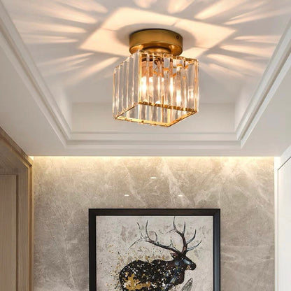 Semi Flush Kristall Deckenleuchte - Glanzara