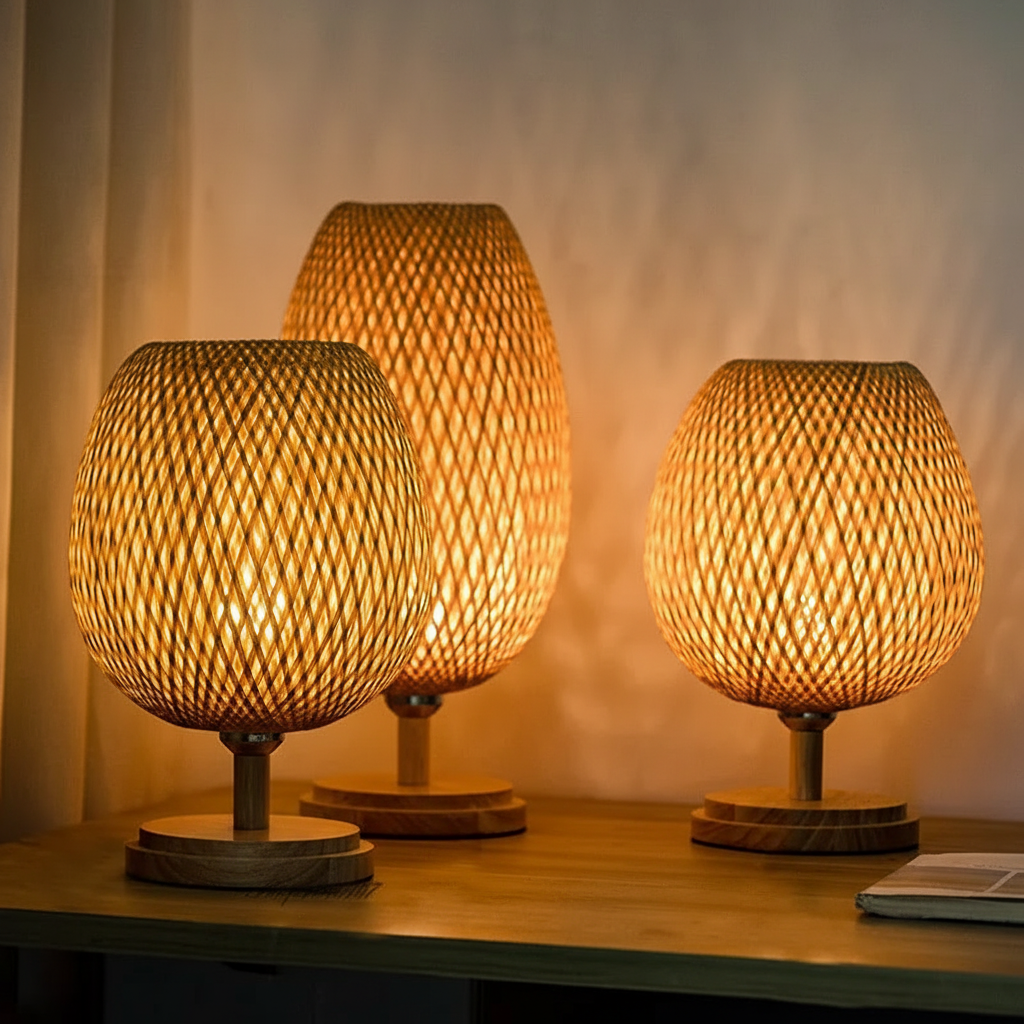 Vintage Inspirierte Wohnleuchte - BambooGlow