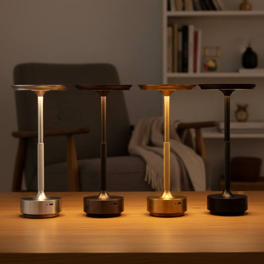 ClarityGlow DeLuxe | Kabellose LED-Tischlampe